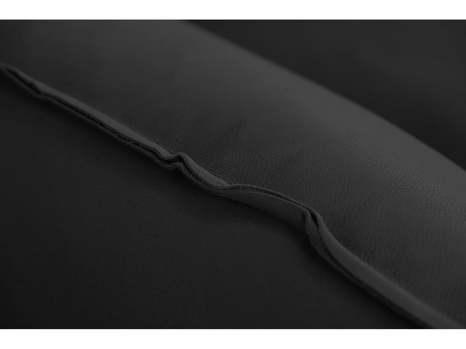 Hocker - Schwarz Leder - DAVITO