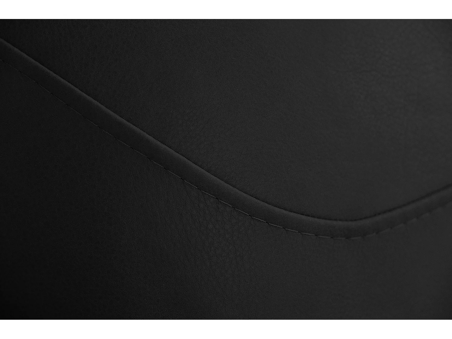 Hocker - Schwarz Leder - DAVITO