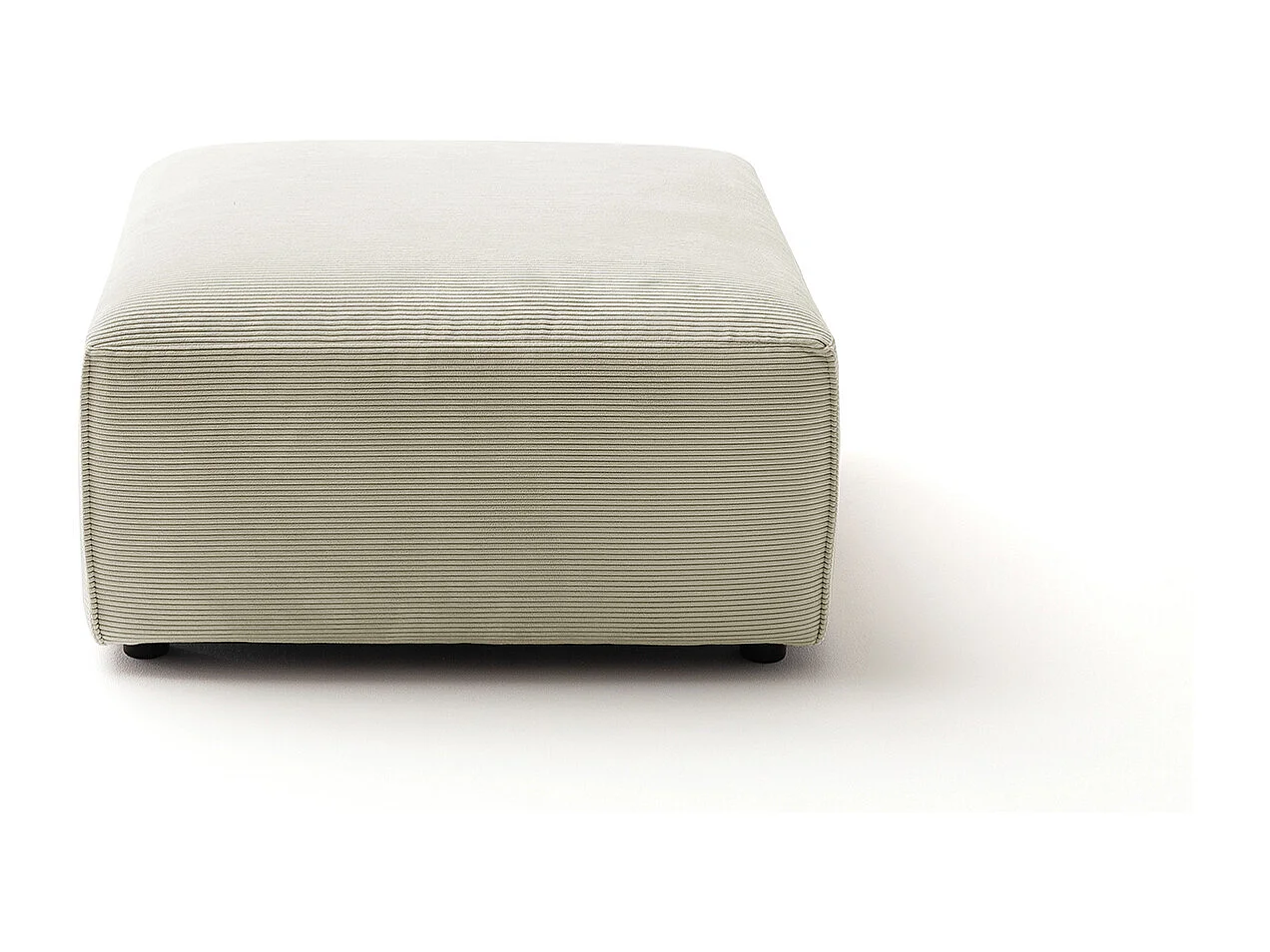 Pouf - beige Velluto a coste - RANI