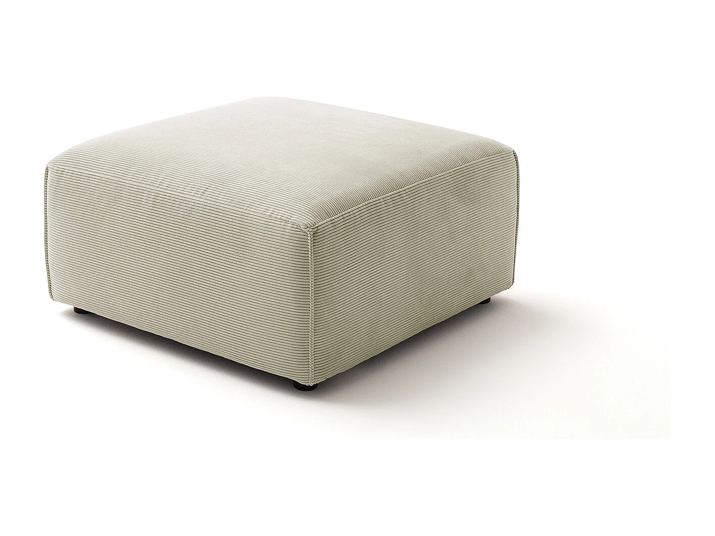 Pouf - beige Velluto a coste - RANI