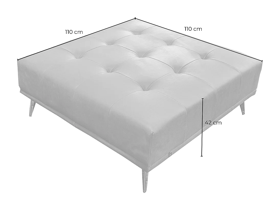 Pufs tapizados - beige piel - WIOLO