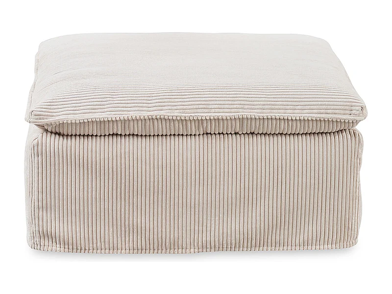 Polsterhocker - Cremeweiß Cord - NETTA