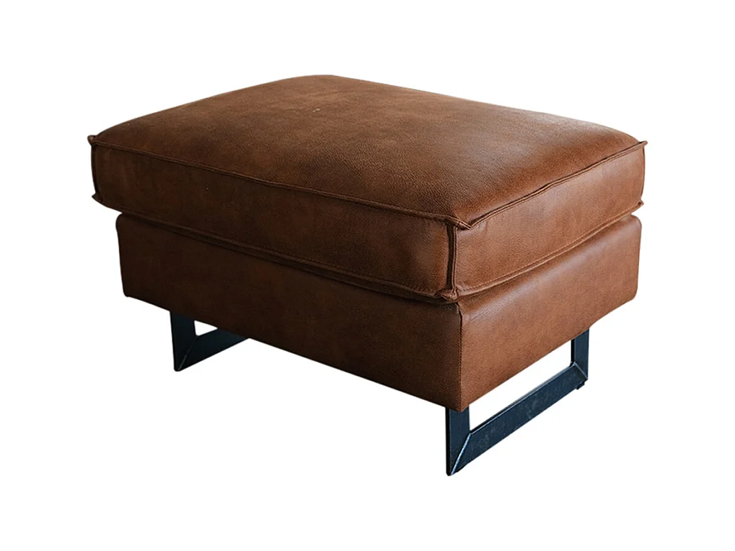 Puf - marrón cuero sintético - VILNIUS