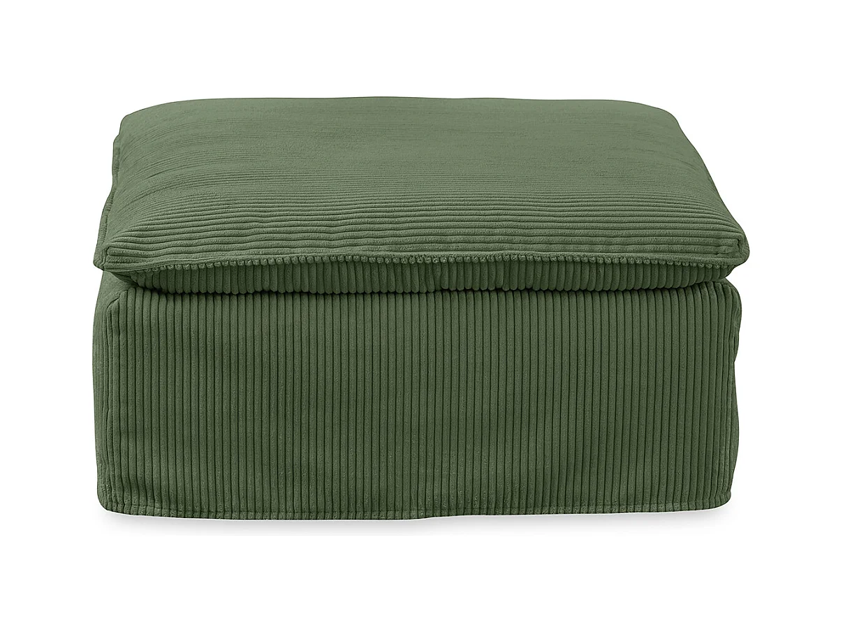 Pouf - verde Velluto a coste - NETTA