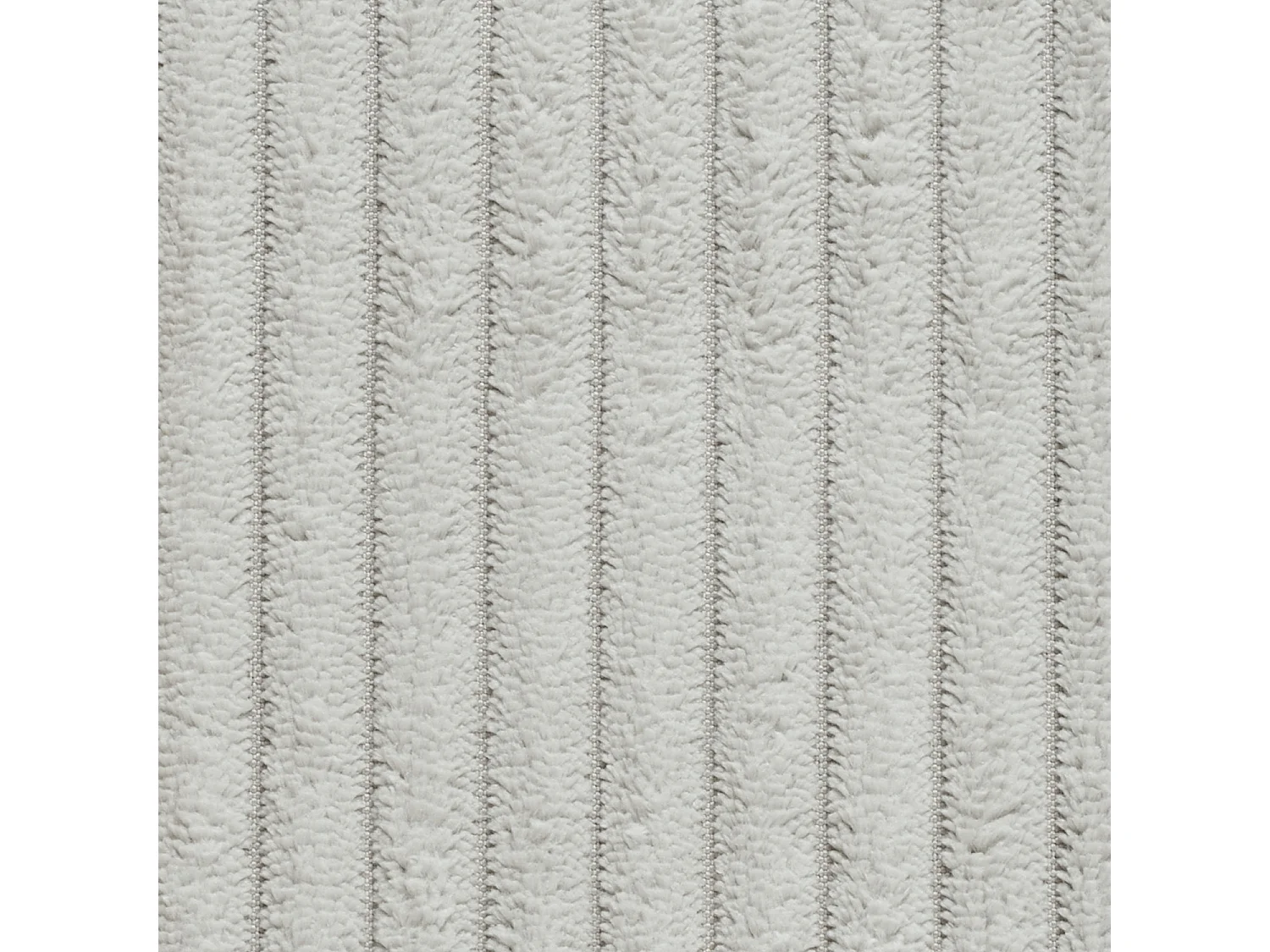 Pouf rembourré - gris clair Velours côtelé - MADELINE