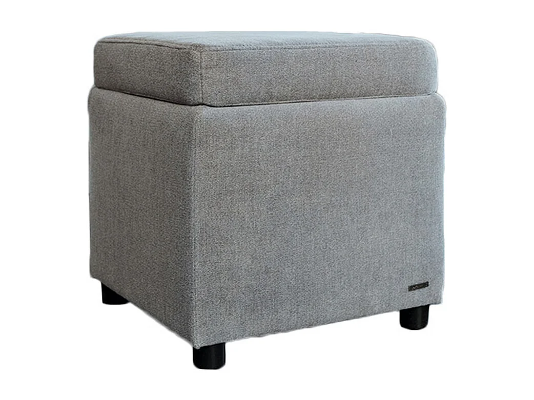 Pouf - Gris tissu tissé - IDA
