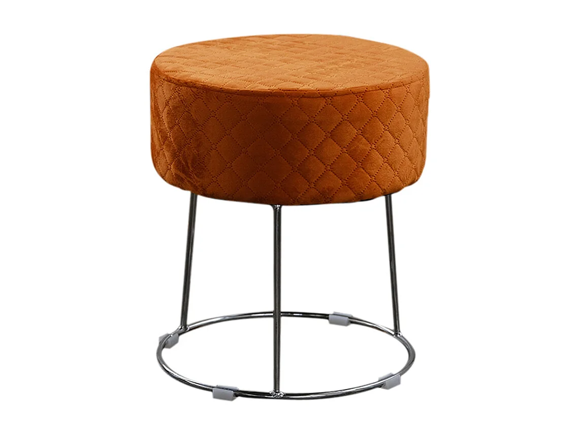 Hocker - Orange Velvet - DEMI