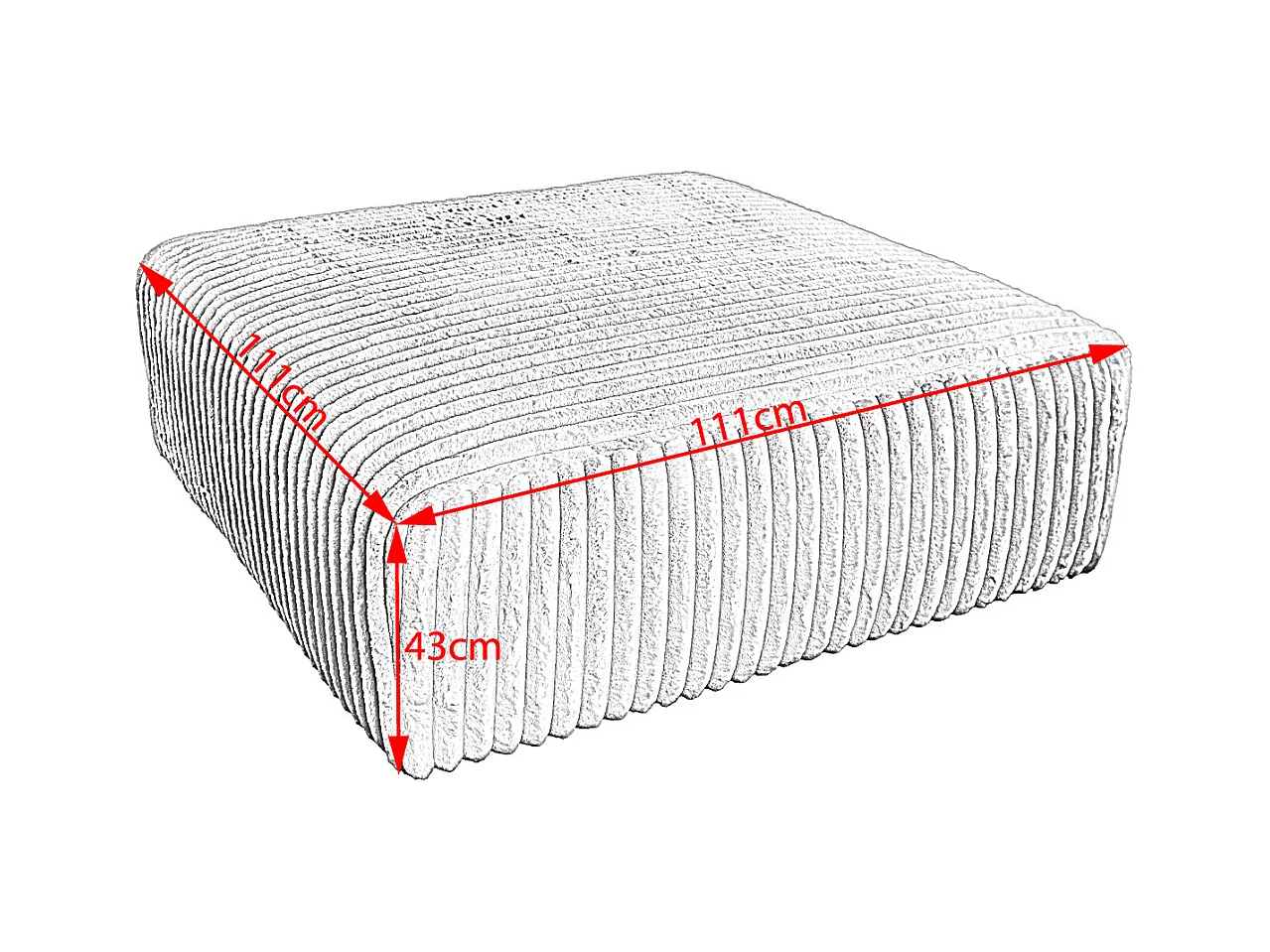 Sitzelement - Taupe Cord - WIOLO SOFT