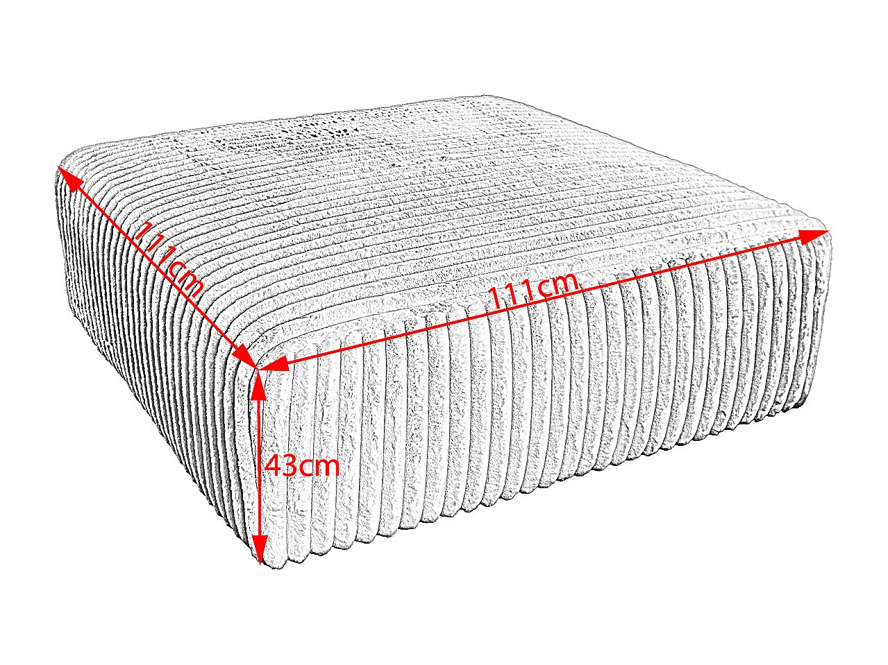 Sitzelement - Taupe Cord - WIOLO SOFT