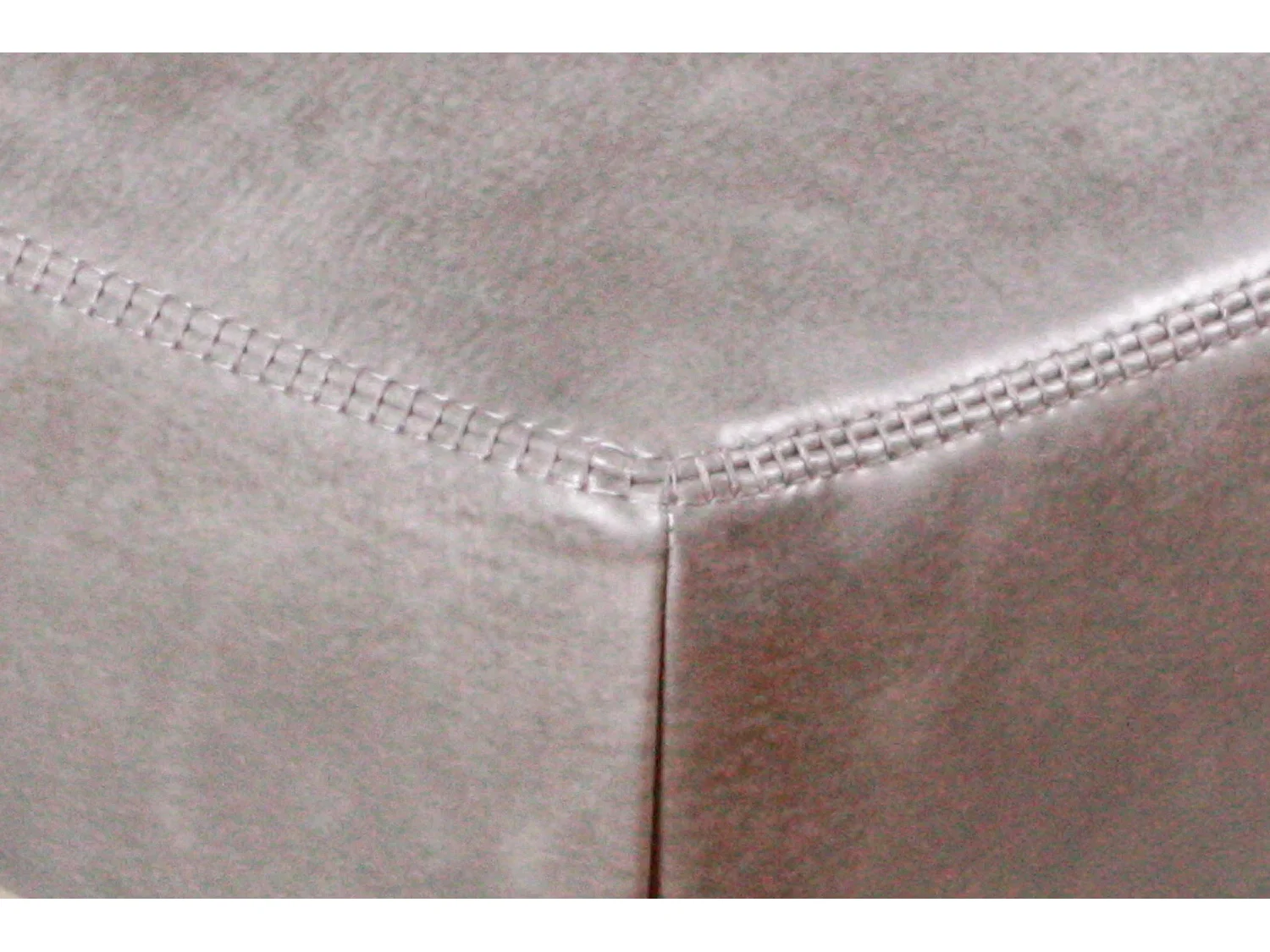 Polsterhocker - Grau Leder - OPRA