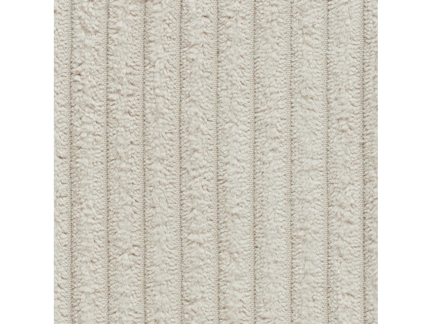 Pouf rembourré - blanc crème Velours côtelé - MADELINE