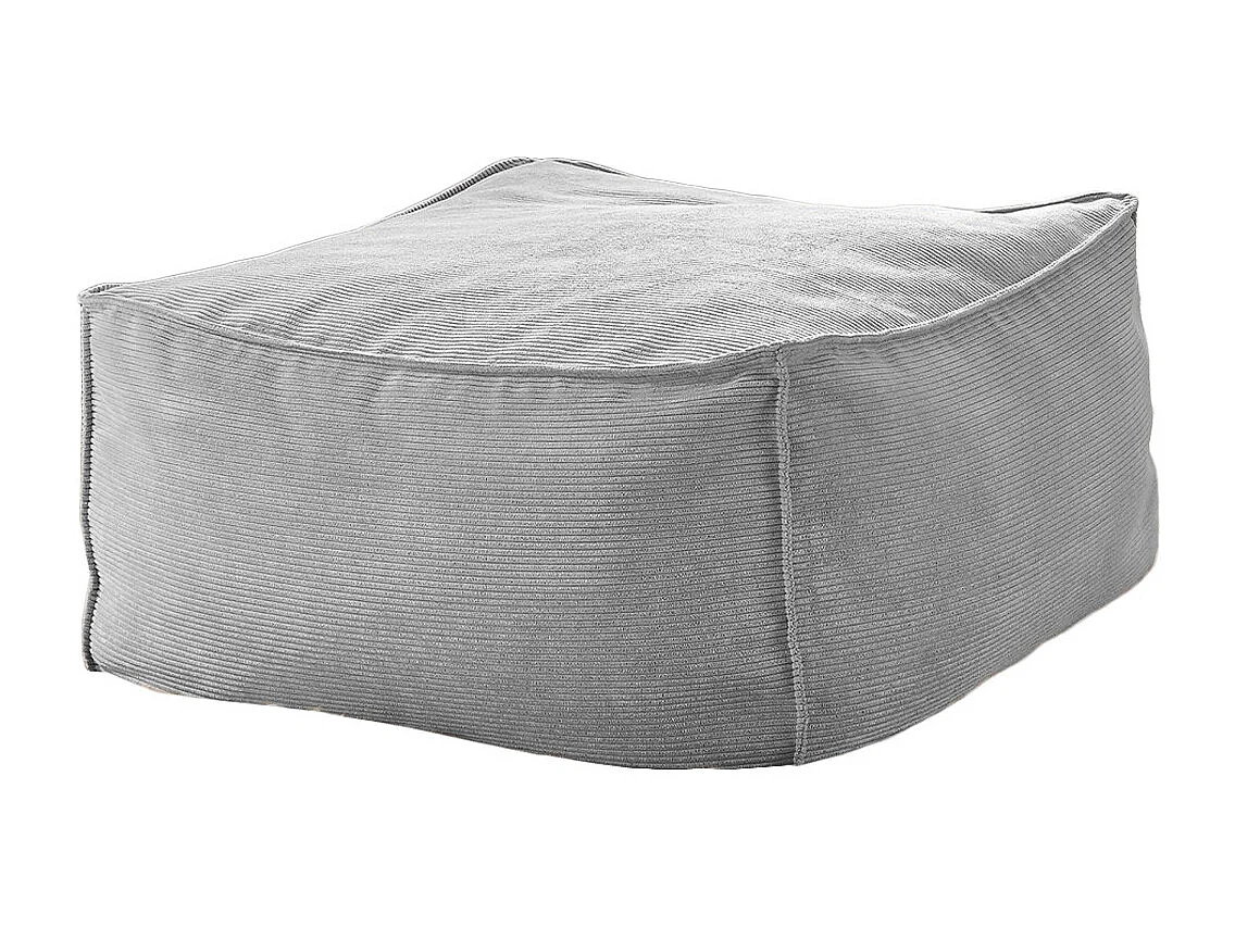 Pouf rembourré - gris clair  - ALEA