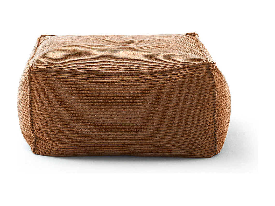 Pouf - marron Velours côtelé - ALEA