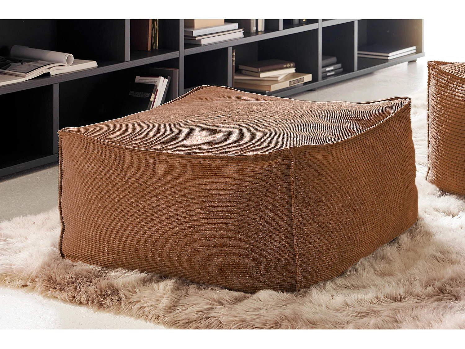 Polsterhocker - Braun Cord - ALEA