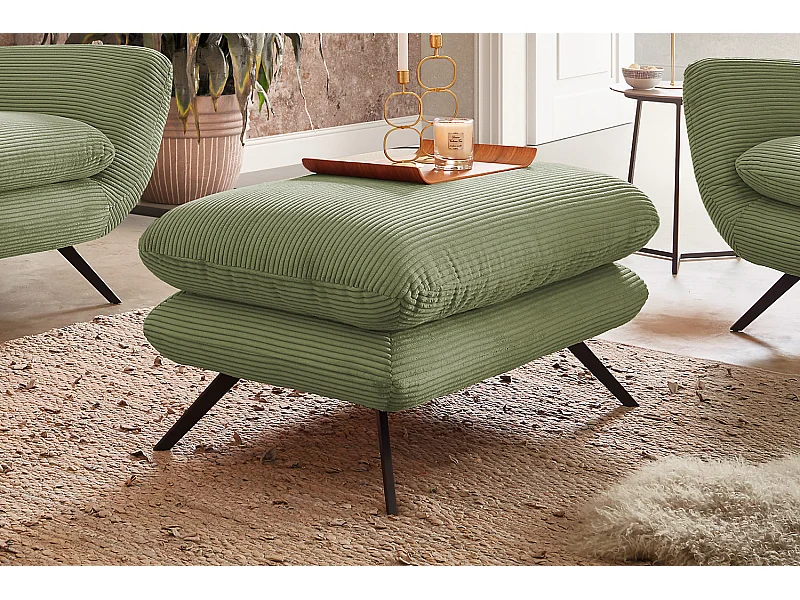 Banc - Vert Velours côtelé - CHARME