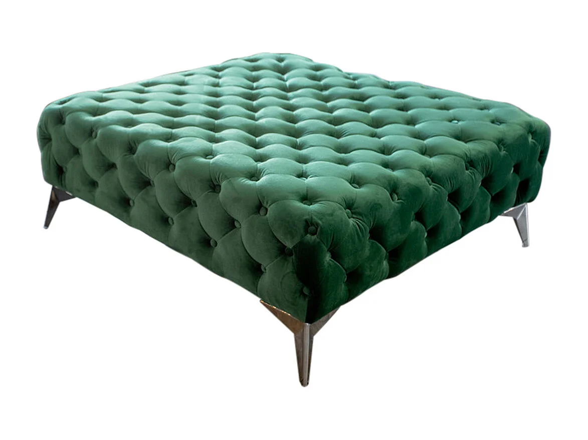 Polsterhocker - Grün Velvet - NARLA