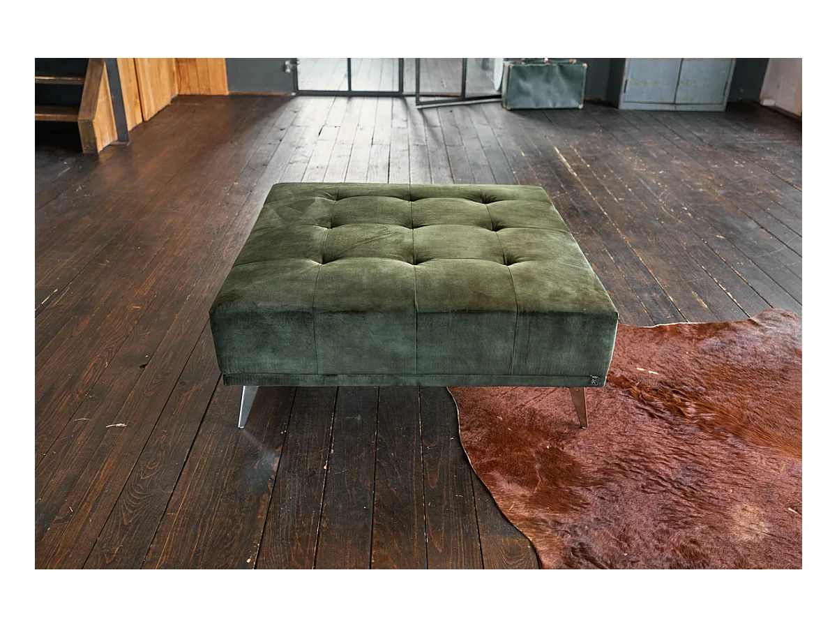 Pouf - verde velluto - WIOLO