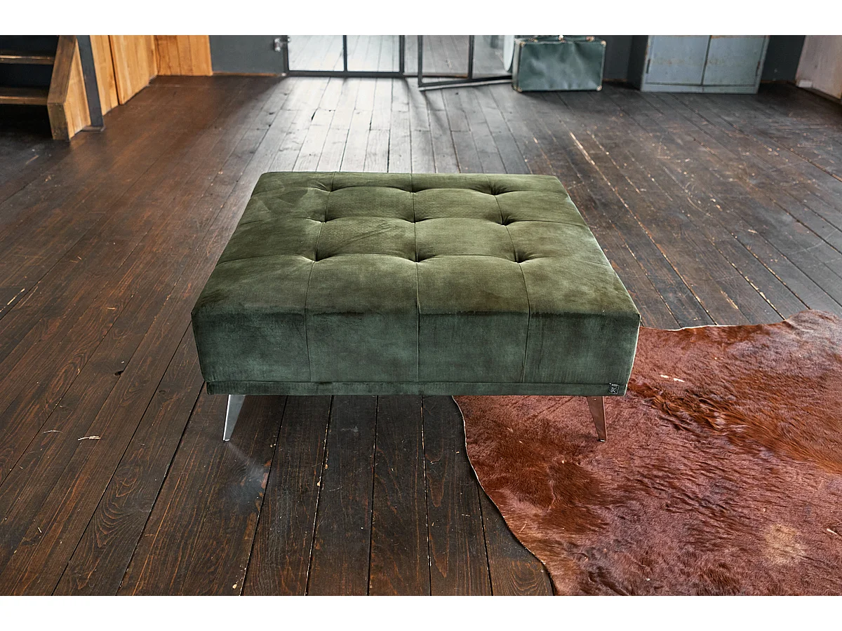 Polsterhocker - Grün Velvet - WIOLO