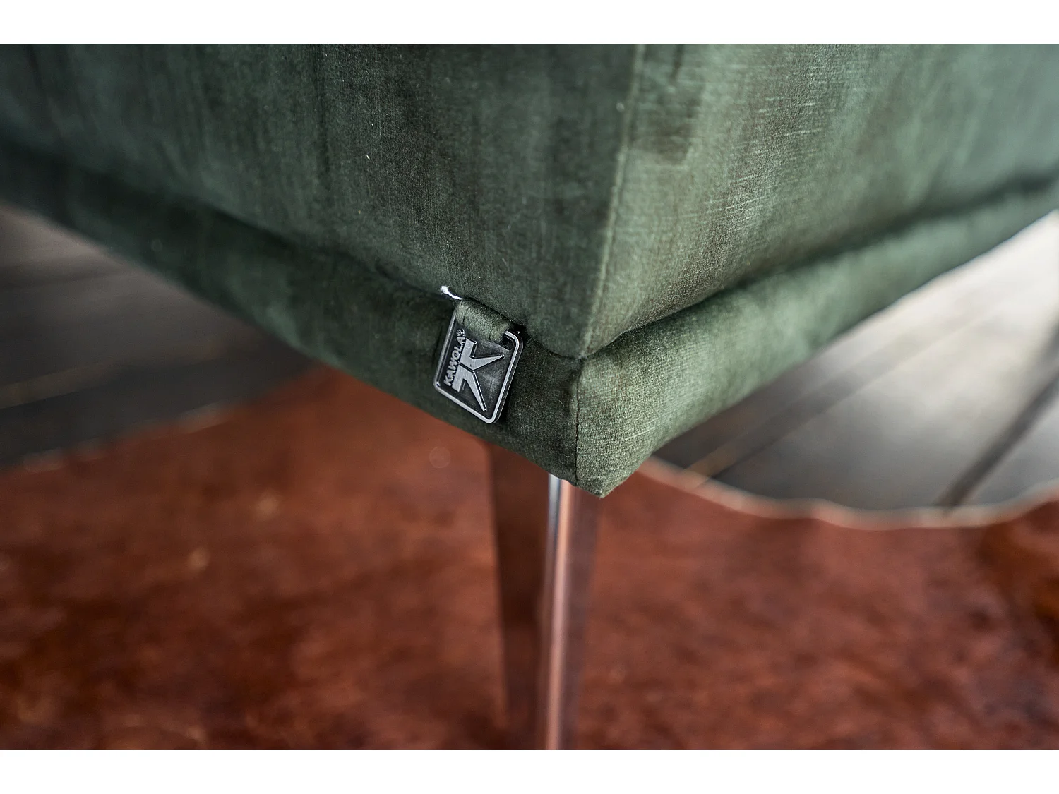 Polsterhocker - Grün Velvet - WIOLO
