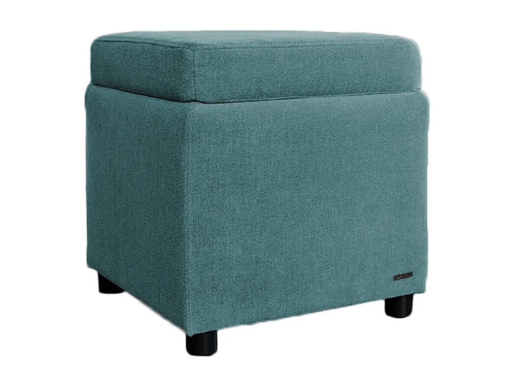 Pouf - Bleu tissu tissé - IDA
