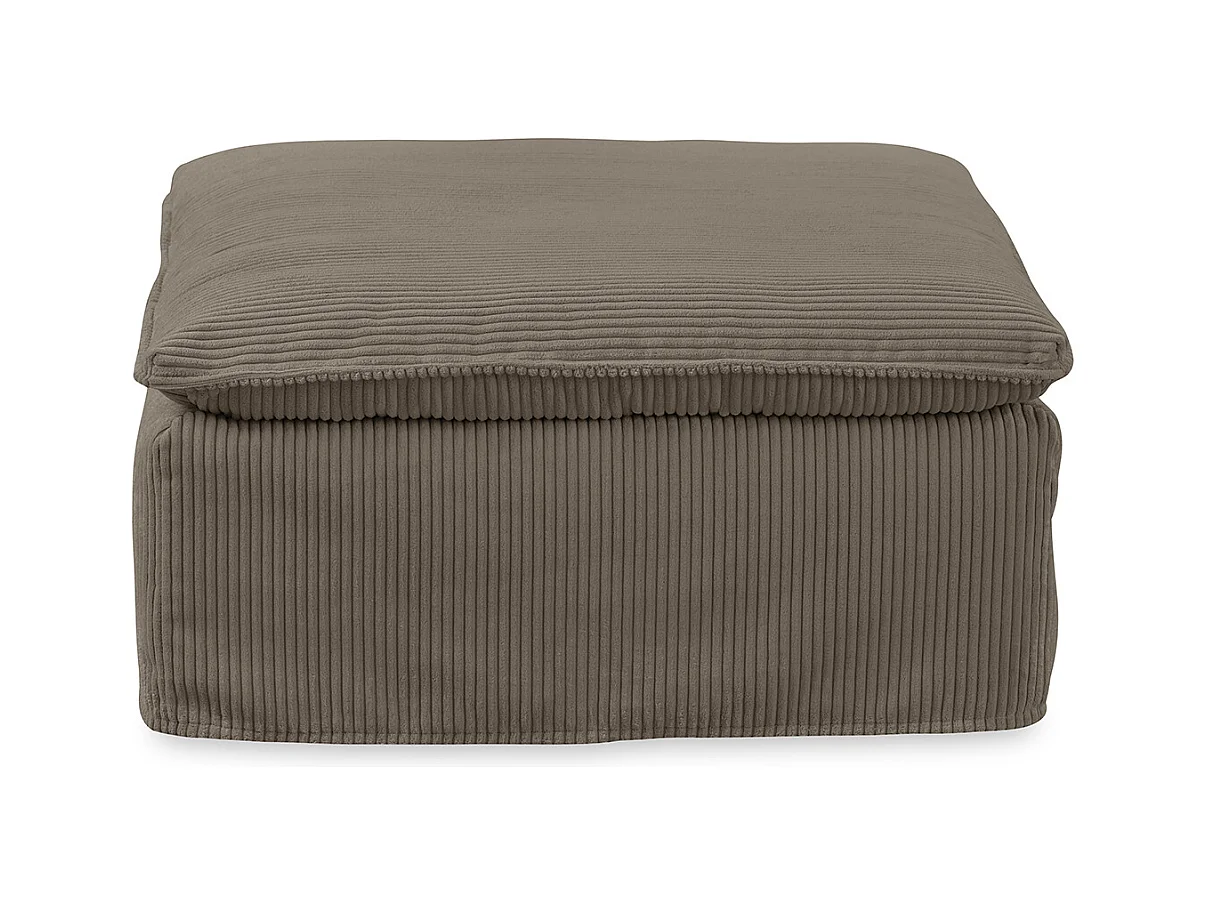 Pouf - marron Velours côtelé - NETTA