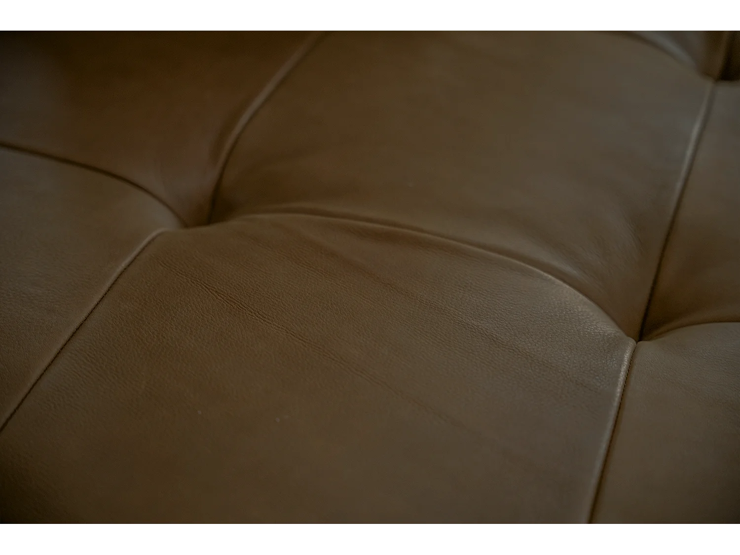 Pouf rembourré - brun foncé cuir - WIOLO