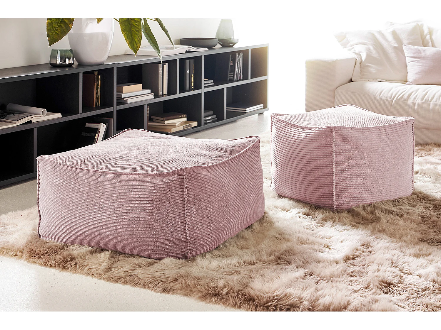 Pouf rembourré - Rose  - ALEA
