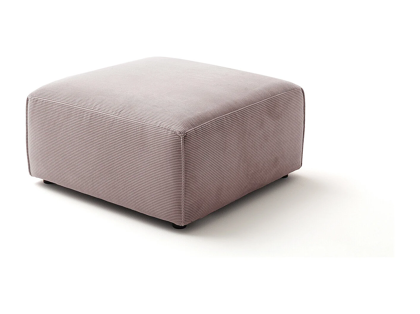 Pouf rembourré - Rose Velours côtelé - RANI