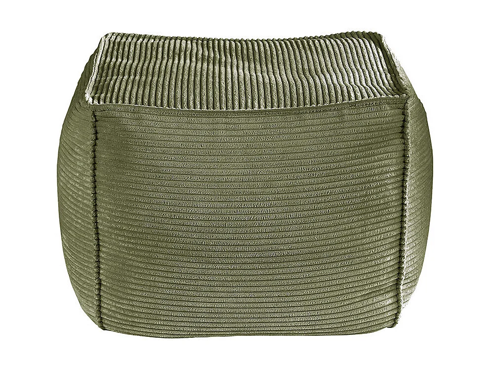 Pouf rembourré - Vert Velours côtelé - ALEA