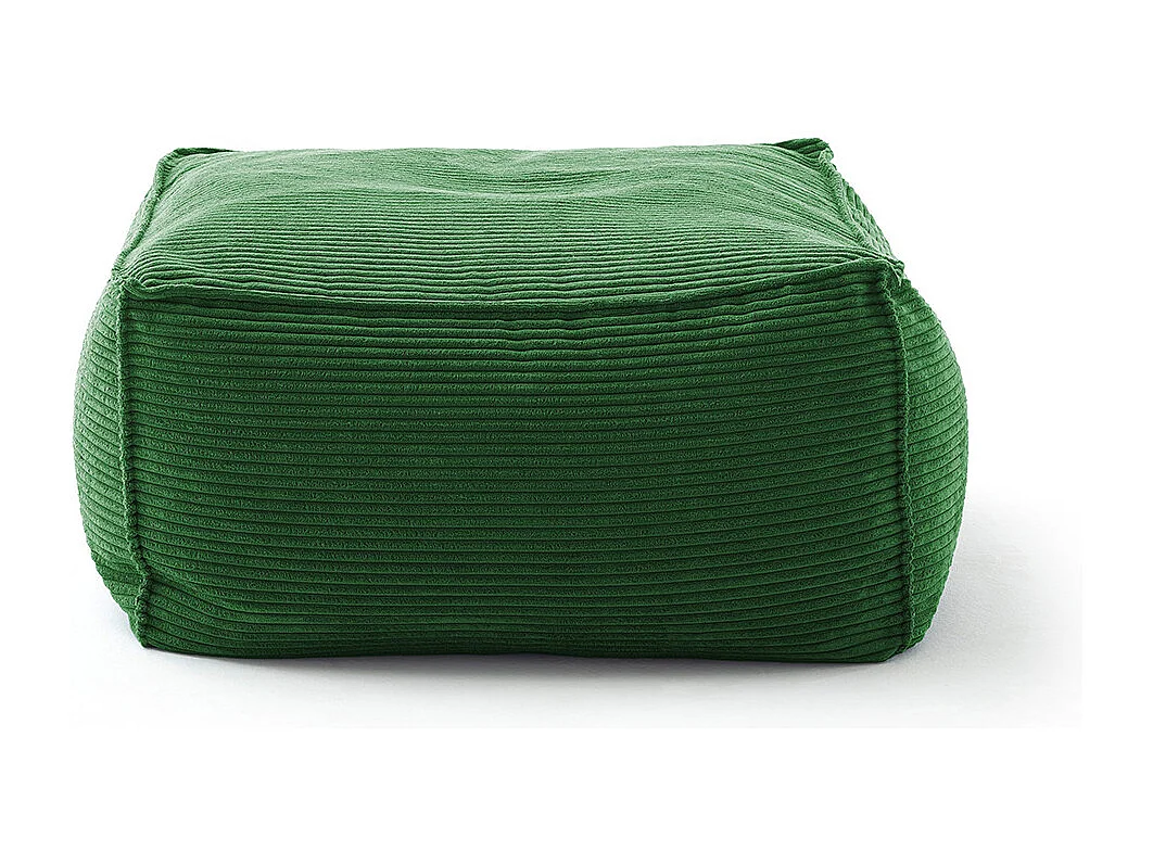 Pouf - verde smeraldo Velluto a coste - ALEA