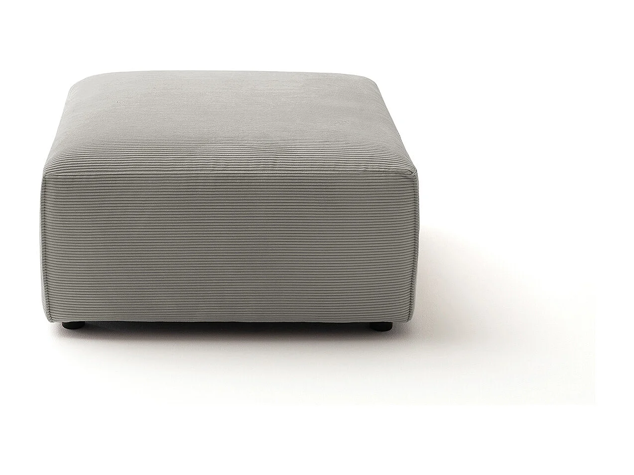 Pouf rembourré - Gris Velours côtelé - RANI