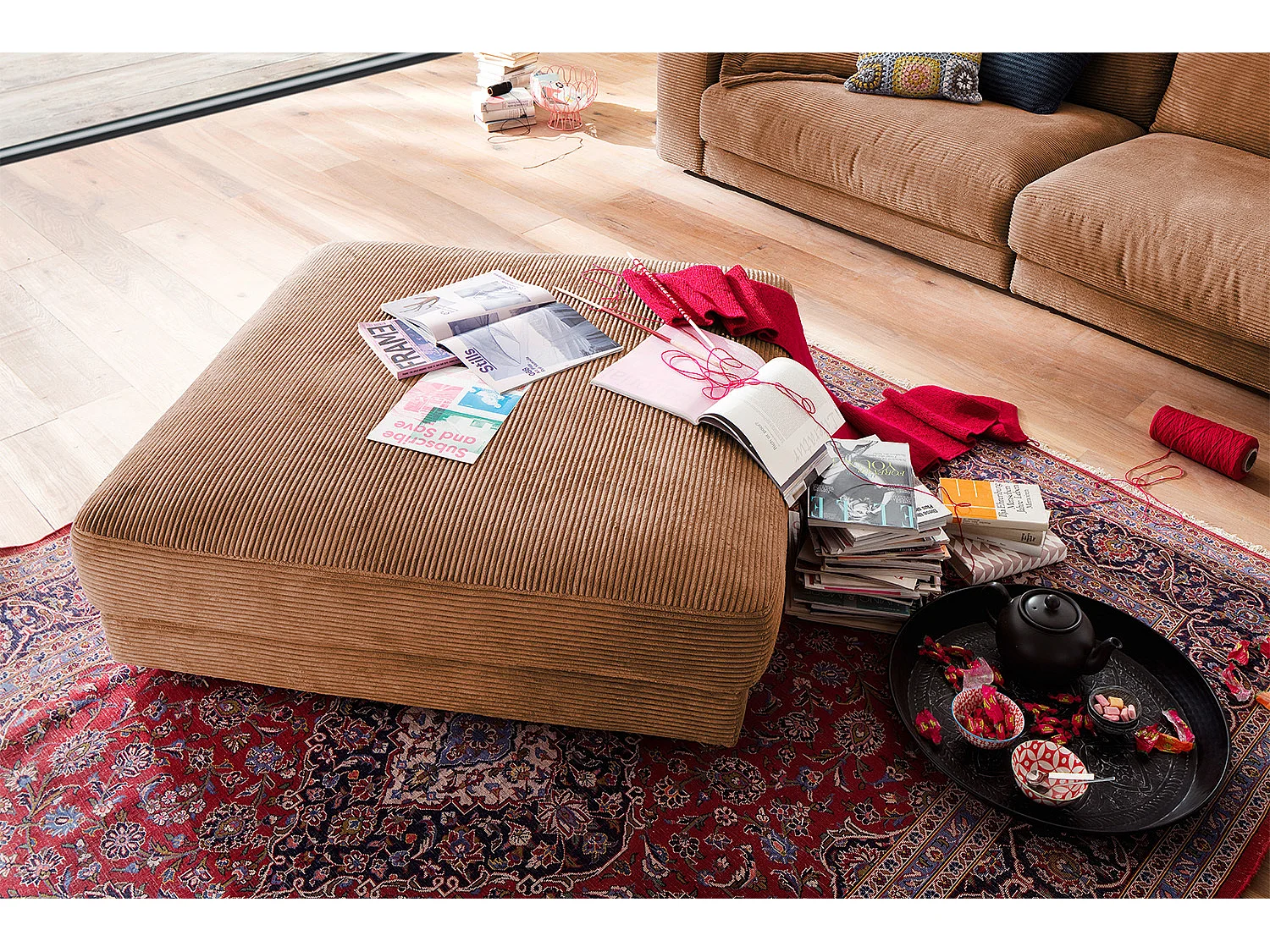 Gestoffeerde kruk - Brons Koord - MADELINE