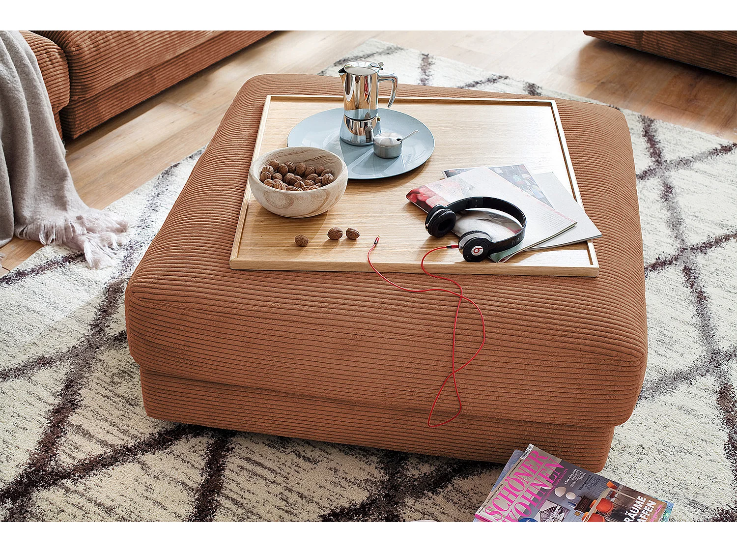 Gestoffeerde kruk - Brons Koord - MADELINE