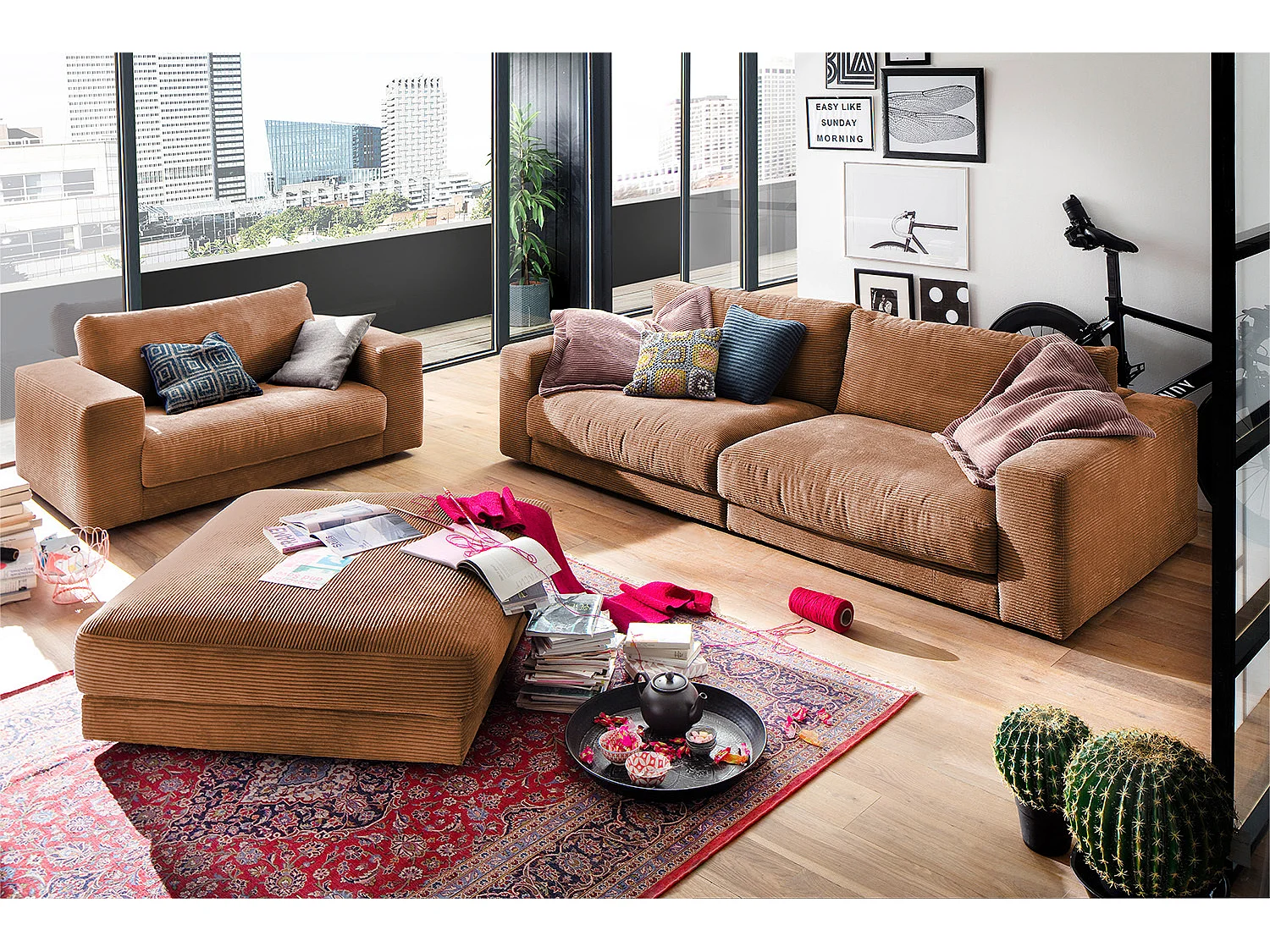 Gestoffeerde kruk - Brons Koord - MADELINE