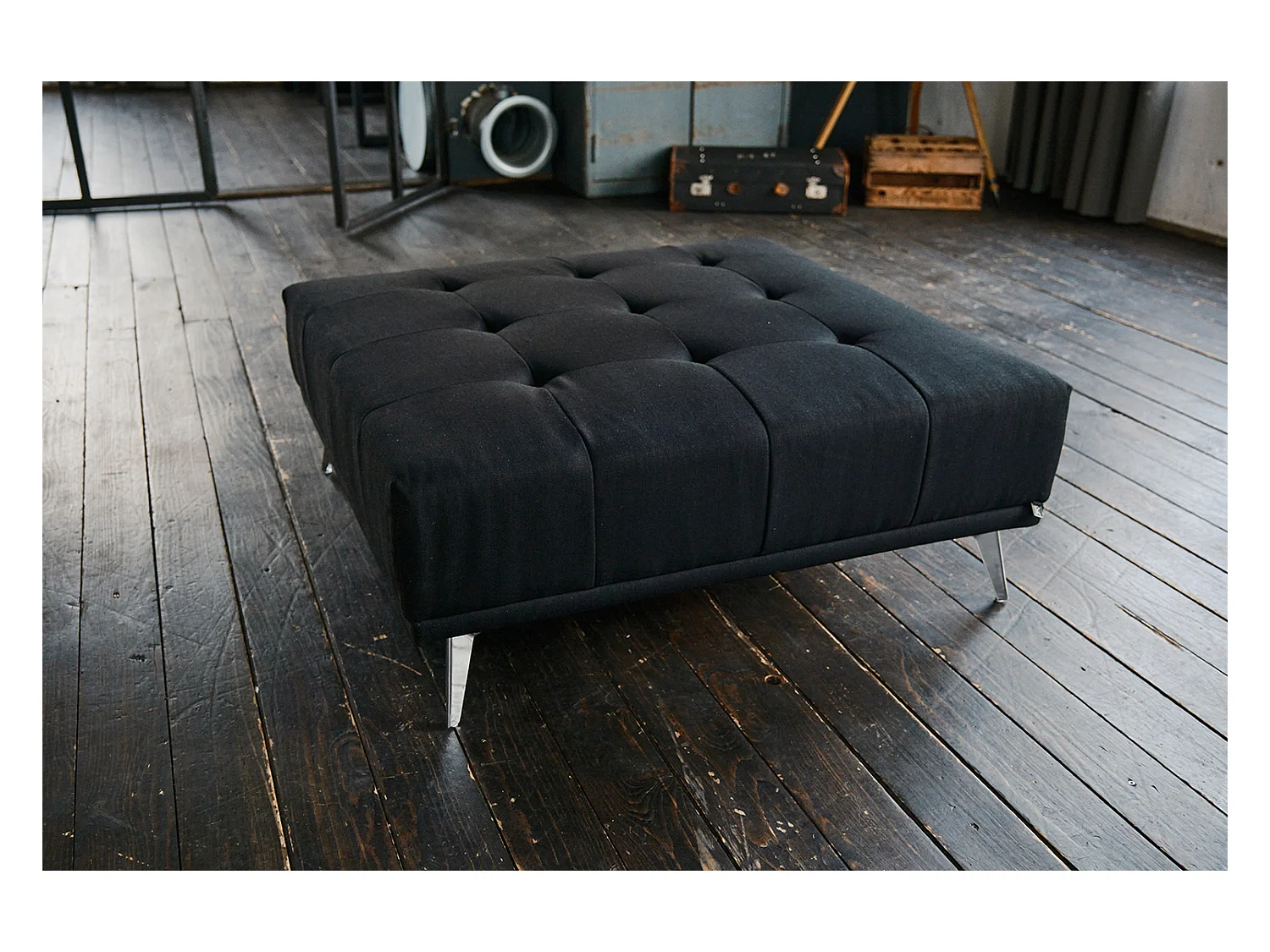 Hocker - Schwarz Webstoff - WIOLO