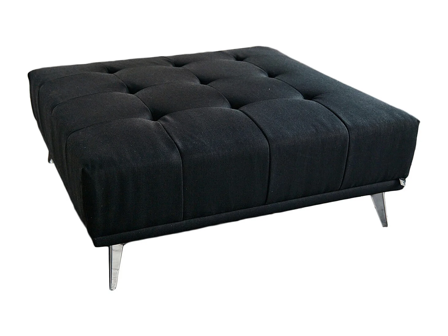 Polsterhocker - Schwarz Webstoff - WIOLO