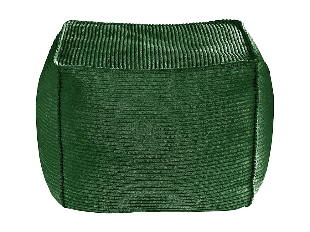 Pouf imbottito - verde smeraldo Velluto a coste - ALEA