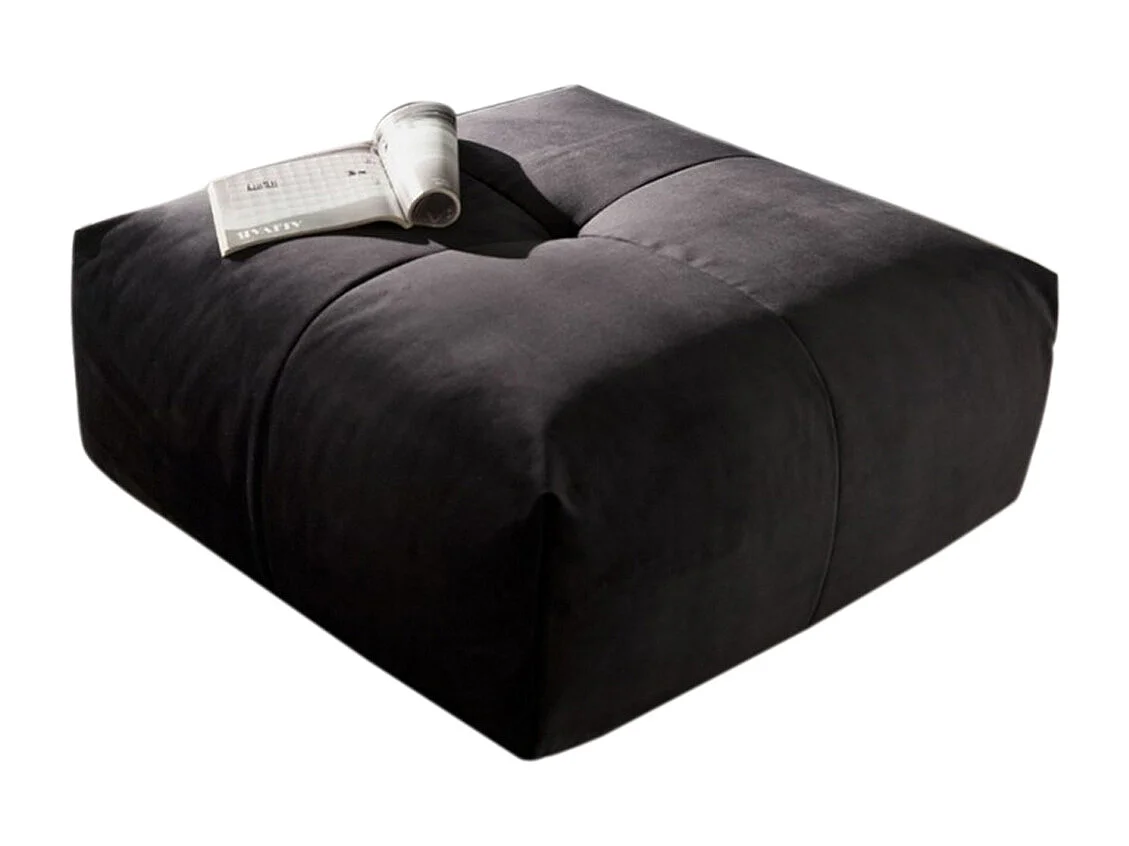 Pouf imbottito - Nero velluto - PALACE
