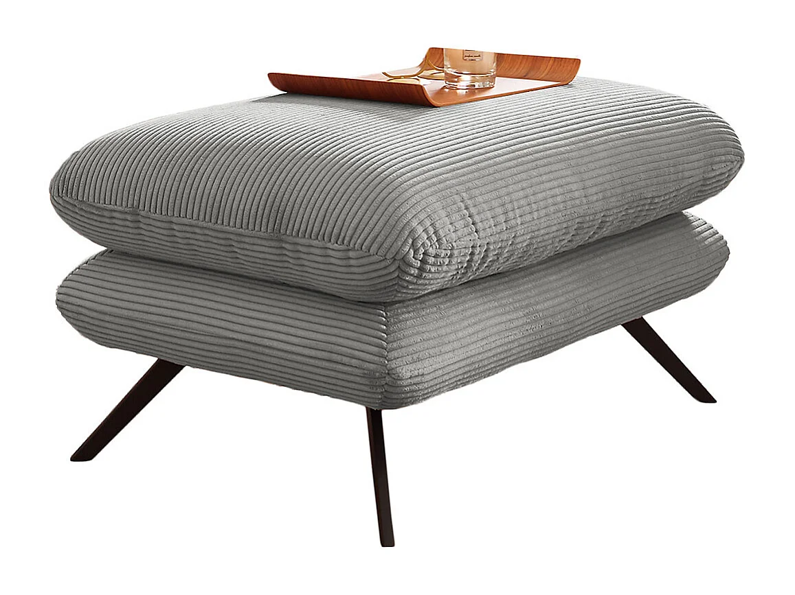 Hockerbank - Hellgrau Cord - CHARME