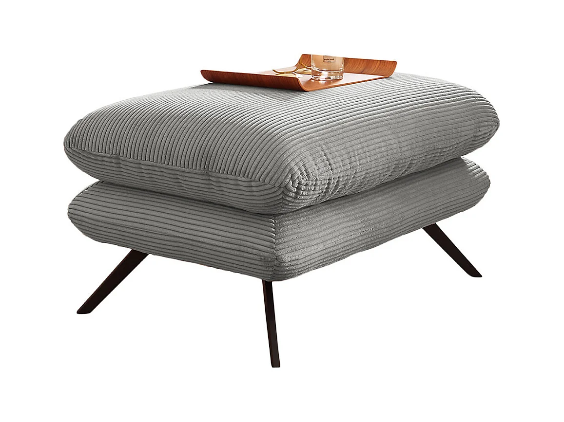 Banc - gris clair Velours côtelé - CHARME