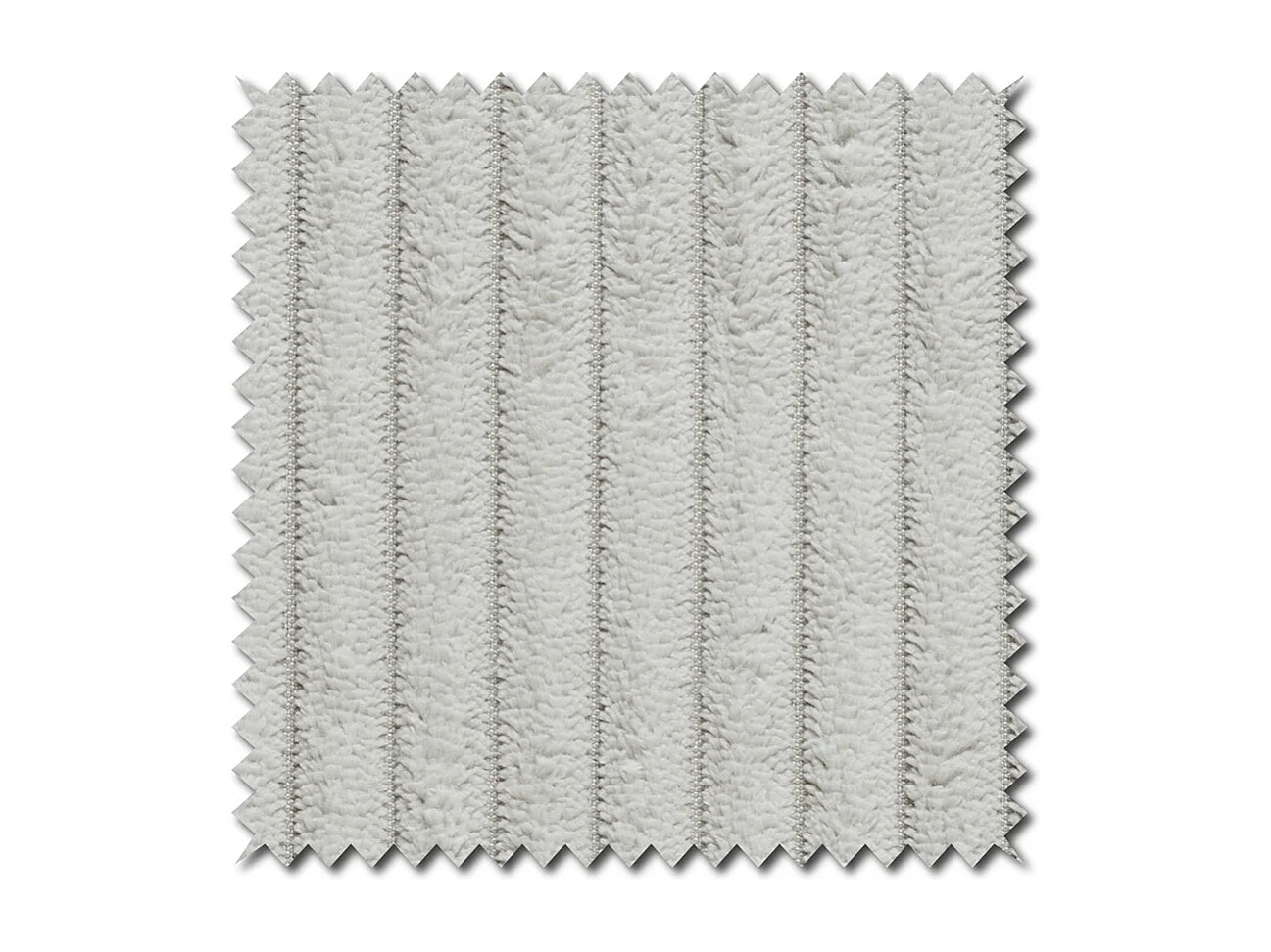 Pouf rembourré - gris clair Velours côtelé - CHARME