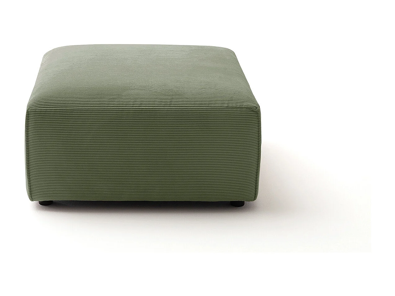 Pouf rembourré - Vert Velours côtelé - RANI