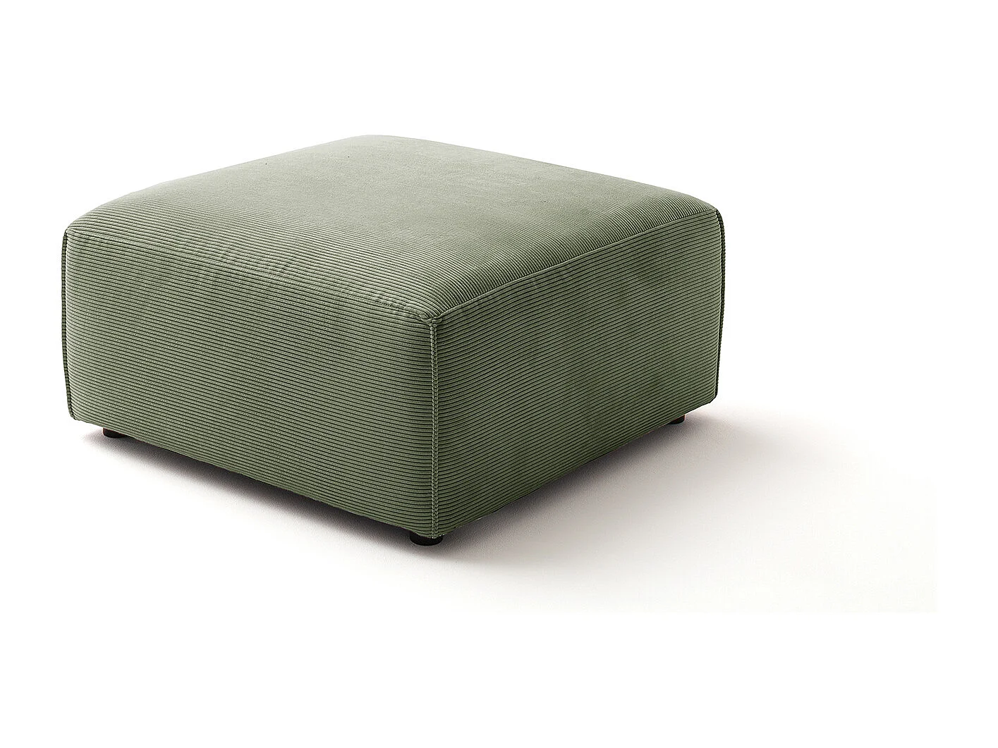 Pouf rembourré - Vert Velours côtelé - RANI