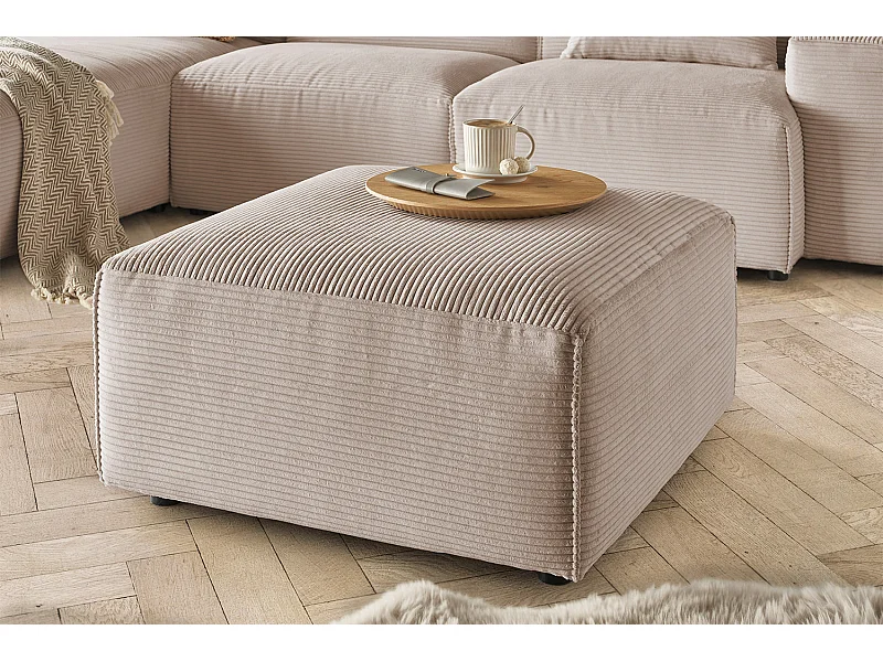 Polsterhocker - Taupe Cord - RANI