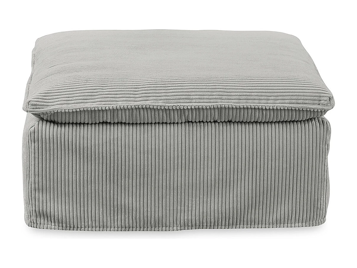 Pouf - Gris Velours côtelé - NETTA