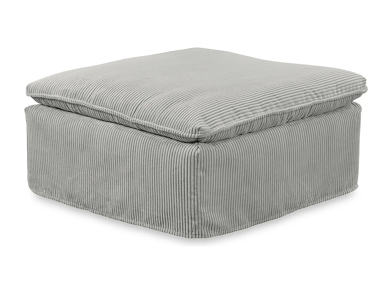 Pouf - Gris Velours côtelé - NETTA