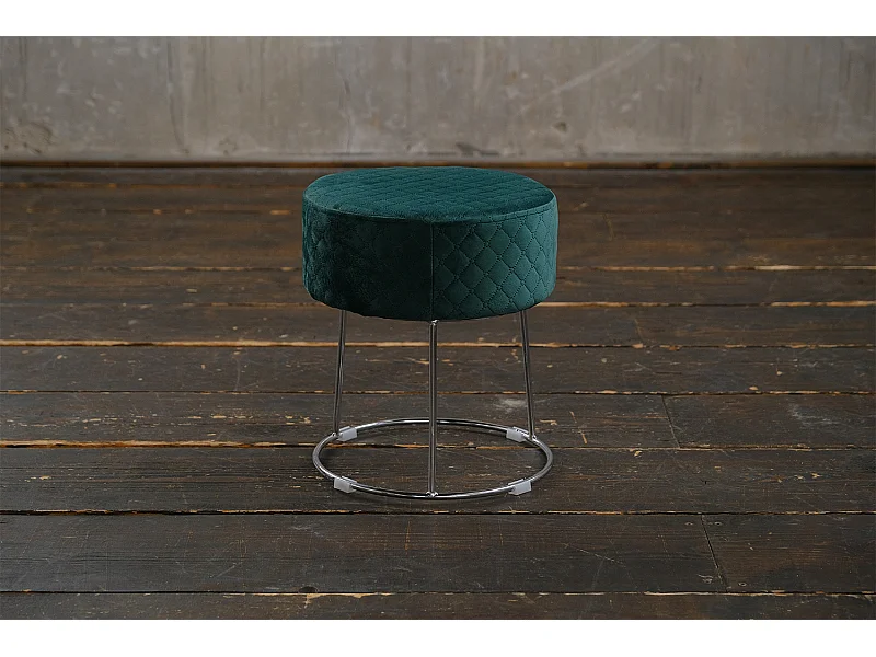 Hocker - Grün Velvet - DEMI