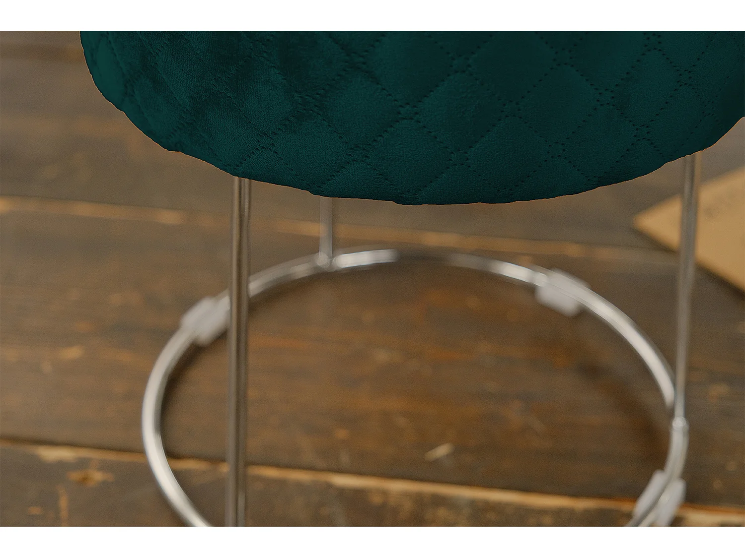 Hocker - Grün Velvet - DEMI