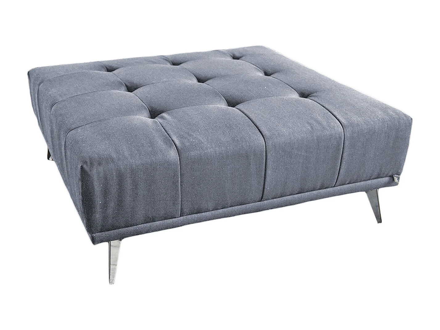 Pouf - gris clair tissu tissé - WIOLO