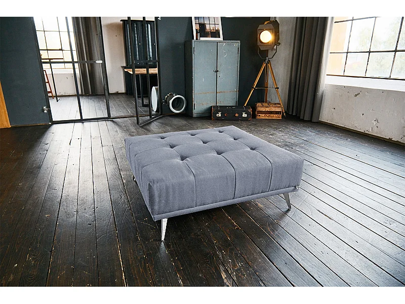 Hocker - Hellgrau Webstoff - WIOLO